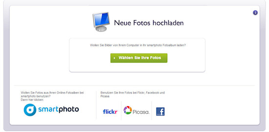 Foto hochladen bei Smartphoto